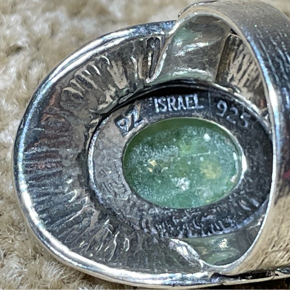 Roman glass and sterling silver ring - Picture 4 of 9